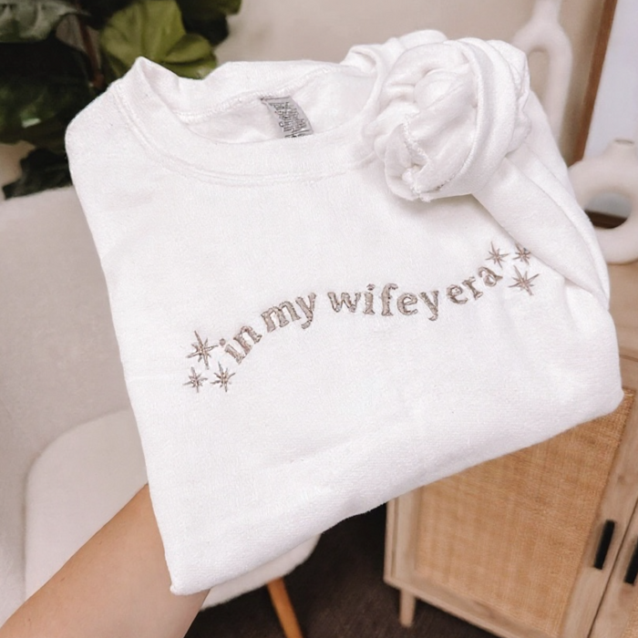Embroidered In My Wifey Era Crewneck