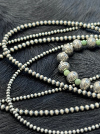 Navajo Pearls Sterling Silver Necklace