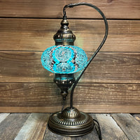Handmade Half a Heart Turkish Lamps - Dark Blue