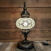 Handmade Half a Heart Turkish Lamps - White