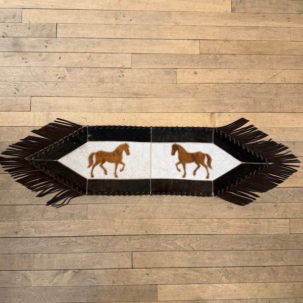 Small Cowhide Table Runners - Horses