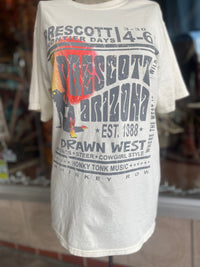 Prescott Frontier Days Drawn West Tee