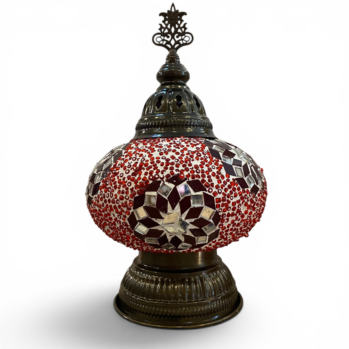 7” Turkish Table Lamp Red