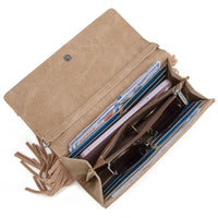 Wrangler Aztec Embroidered Fringe Wallet/Crossbody