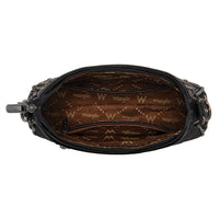 Wrangler Aztec Studded Shoulder Bag With Mini Pouch Black