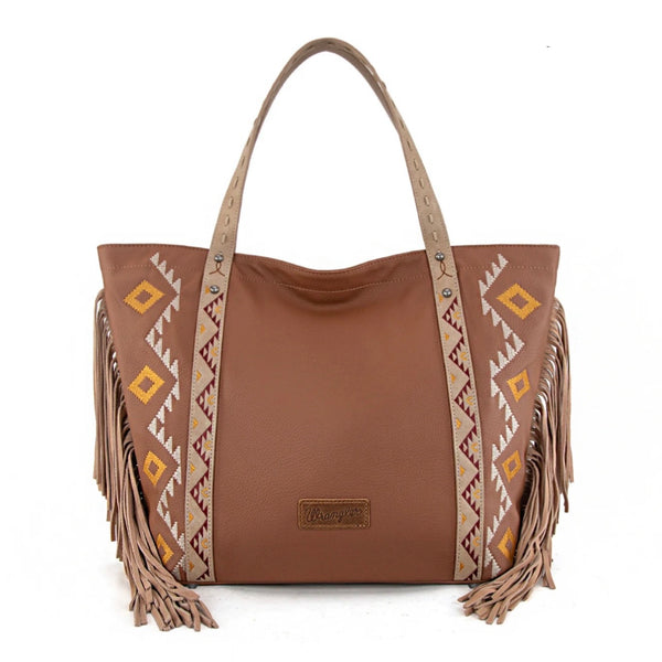 Wrangler Aztec Embroidered Large Tote Bag