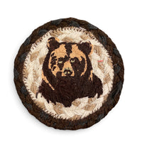 Hand Stenciled Wicker Mat 5 Inch