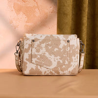 Wrangler Cow Print Fringe Crossbody Bag