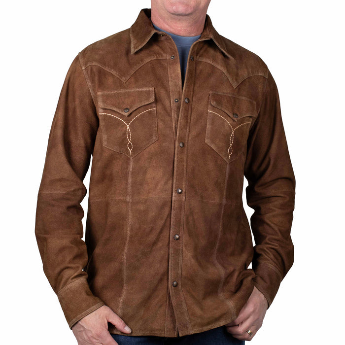 Men’s Scully Suede Snap Shirt Jacket