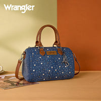 Wrangler Rhinestone Denim Boston Bag/Crossbody