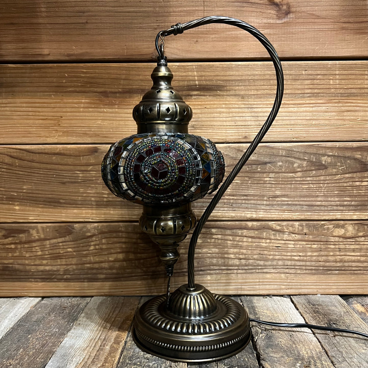 Handmade Half a Heart Turkish Lamps - Dark Multicolor