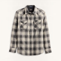 Men’s Pendleton Plaid Snap-Front Western Canyon Shirt - Charcoal Ombré
