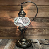 Handmade Half a Heart Turkish Lamps - White