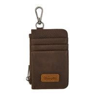 Wrangler logo "W" Embroidered Dual Pouch Wristlet