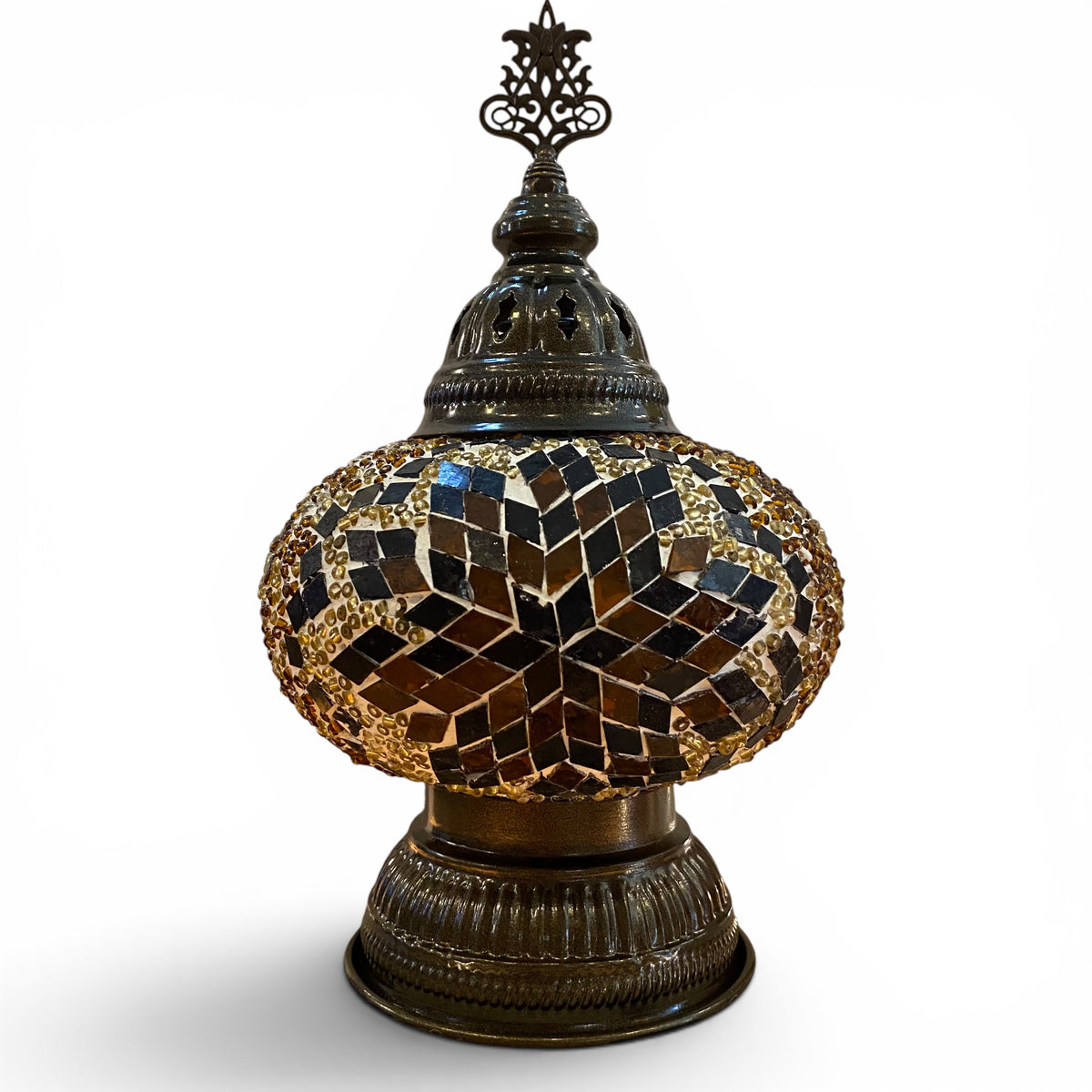7” Turkish Table Lamp Brown