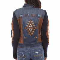 Scully Aztec Embroidered Denim Jacket