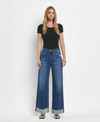Kris Brilliance Super High Rise Cuffed Baggy Wide Leg Jeans