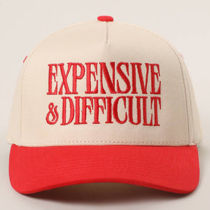 EXPENSIVE and DIFFICULT Embroidered Trucker Hat: One Size