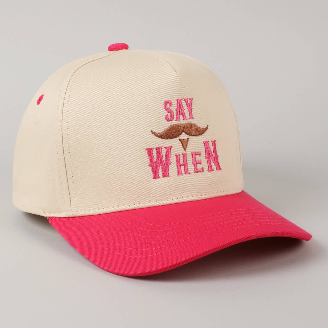 Say When  Mustache Tombstone Two-Tone Trucker Hat: ONE SIZE