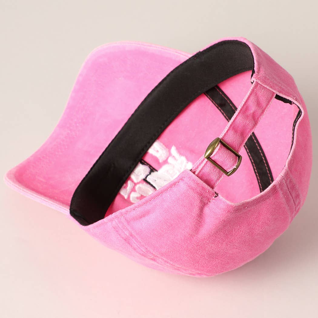 Embroidered Letters In My Lover Era Baseball Cap: HOT PINK / ONE SIZE