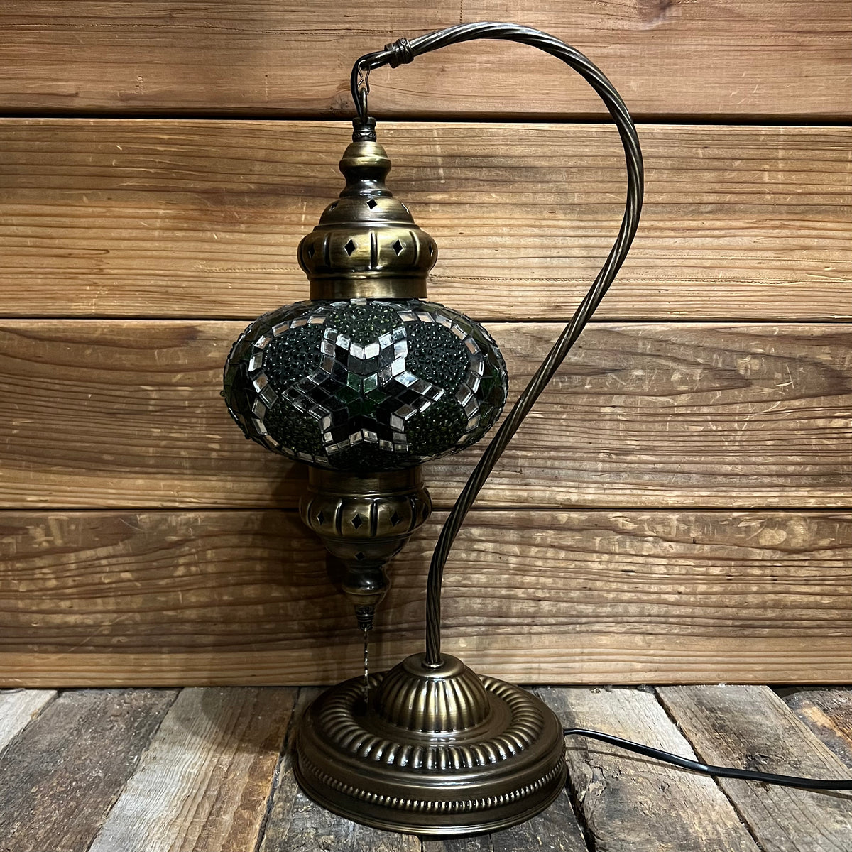 Handmade Half a Heart Turkish Lamps - Green