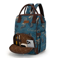 Wrangler Vintage Retro Cowboy Cool Print Backpack Jean