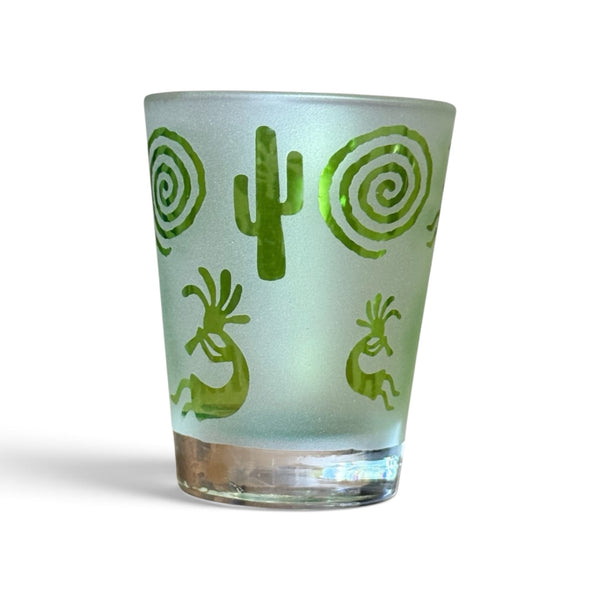 Green Etch Arizona Shot Glass