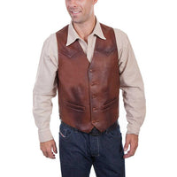 Scully Mens Classic Western Leather Vest
