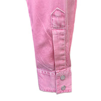 Women's Pink Denim Floral Embroidered Western Rockmount Shirt