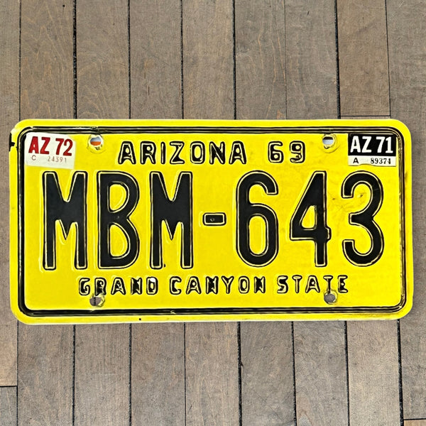 Arizona License Plate- Yellow