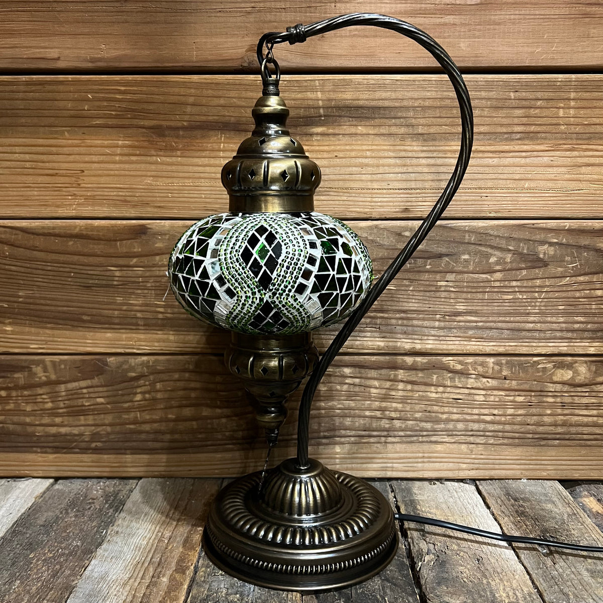 Handmade Half a Heart Turkish Lamps - Green