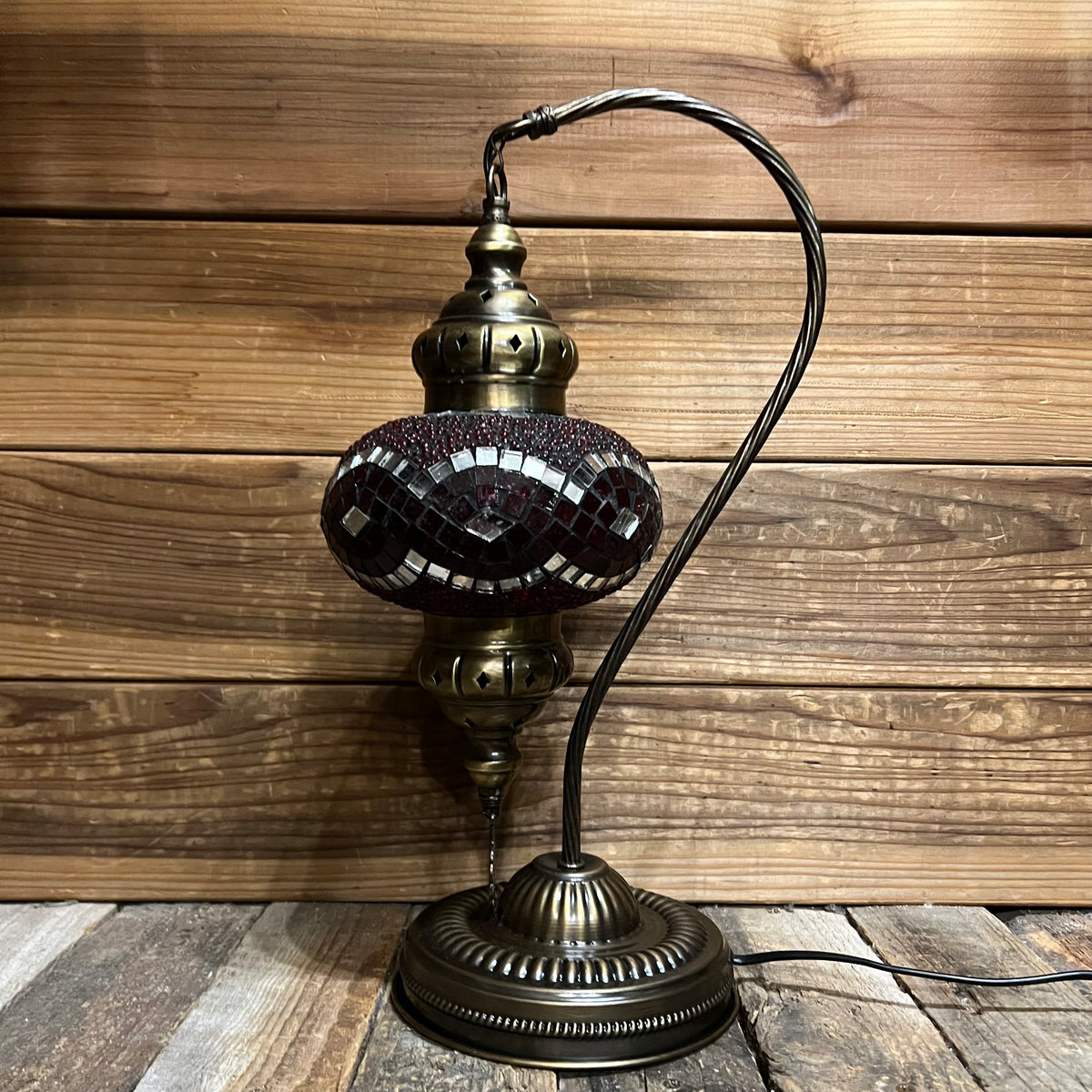 Handmade Half a Heart Turkish Lamps - Red