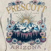 Women’s Prescott Arizona Mountain Scene Mock Neck Sweatshirt