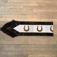 Medium Cowhide Table Runner - Horseshoe