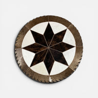 Cowhide 19" Placemats - 8 Point Star