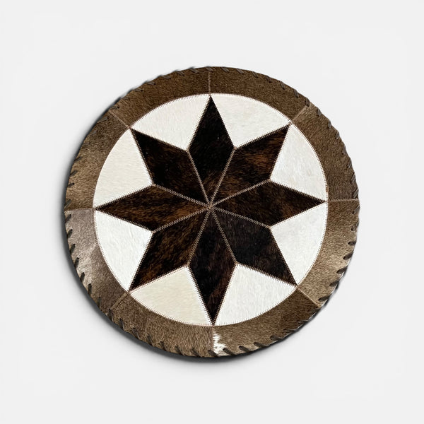 Cowhide 19" Placemats - 8 Point Star