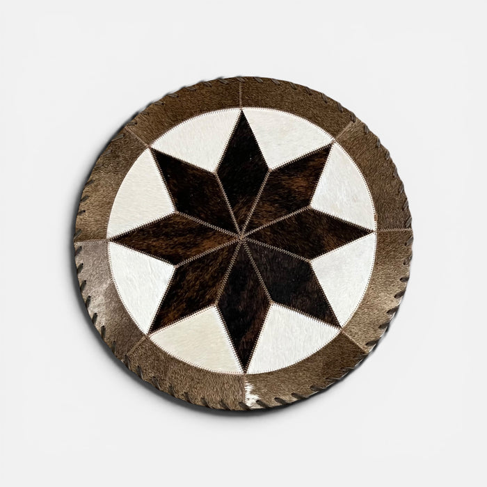 Cowhide 19" Placemats - 8 Point Star