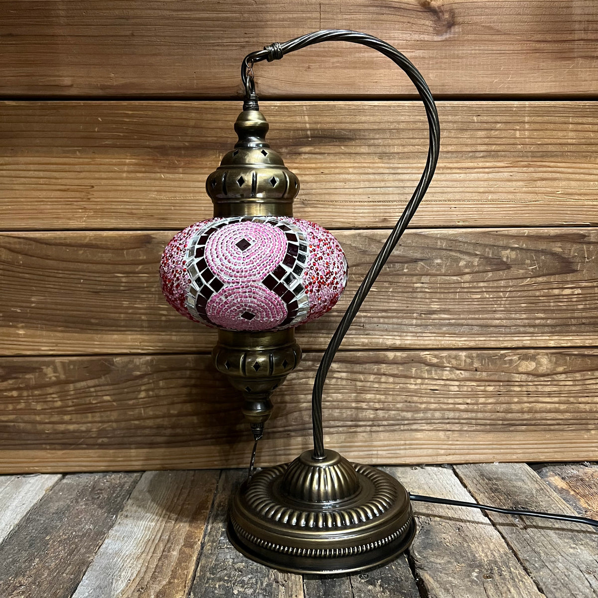 Handmade Half a Heart Turkish Lamps - Pink