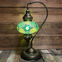 Handmade Half a Heart Turkish Lamps - Green