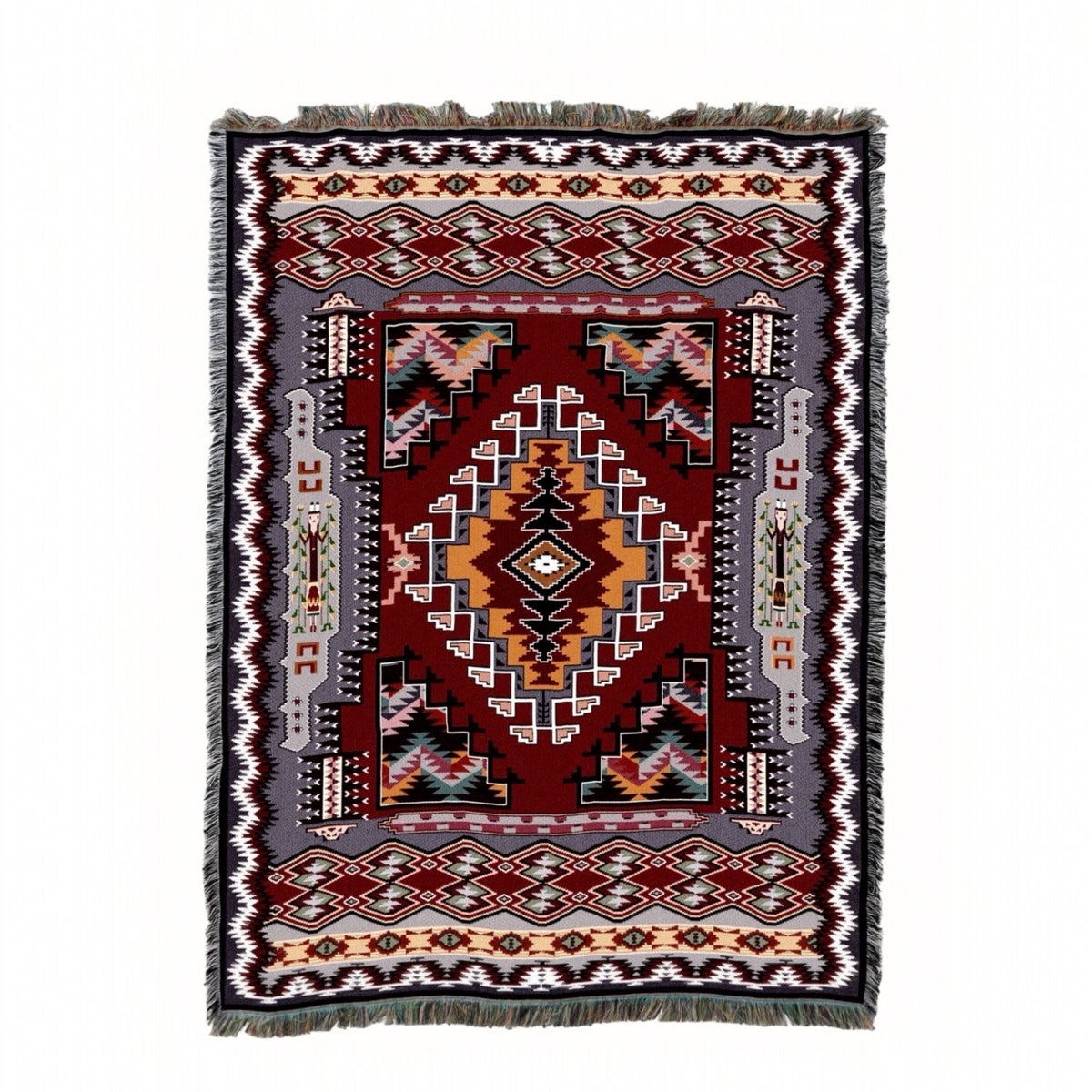 Painted Hills Sunset- Southwest - Cotton Woven Throw Blanket