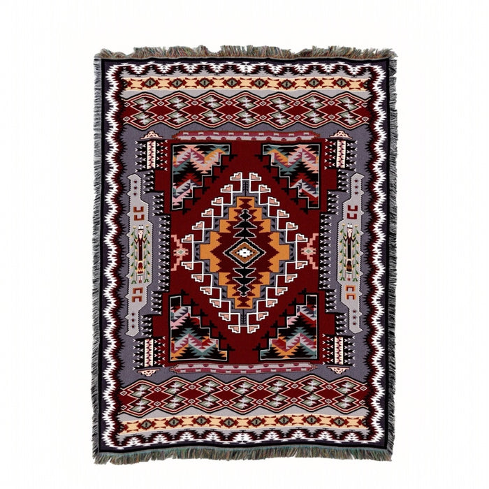 Painted Hills Sunset- Southwest - Cotton Woven Throw Blanket