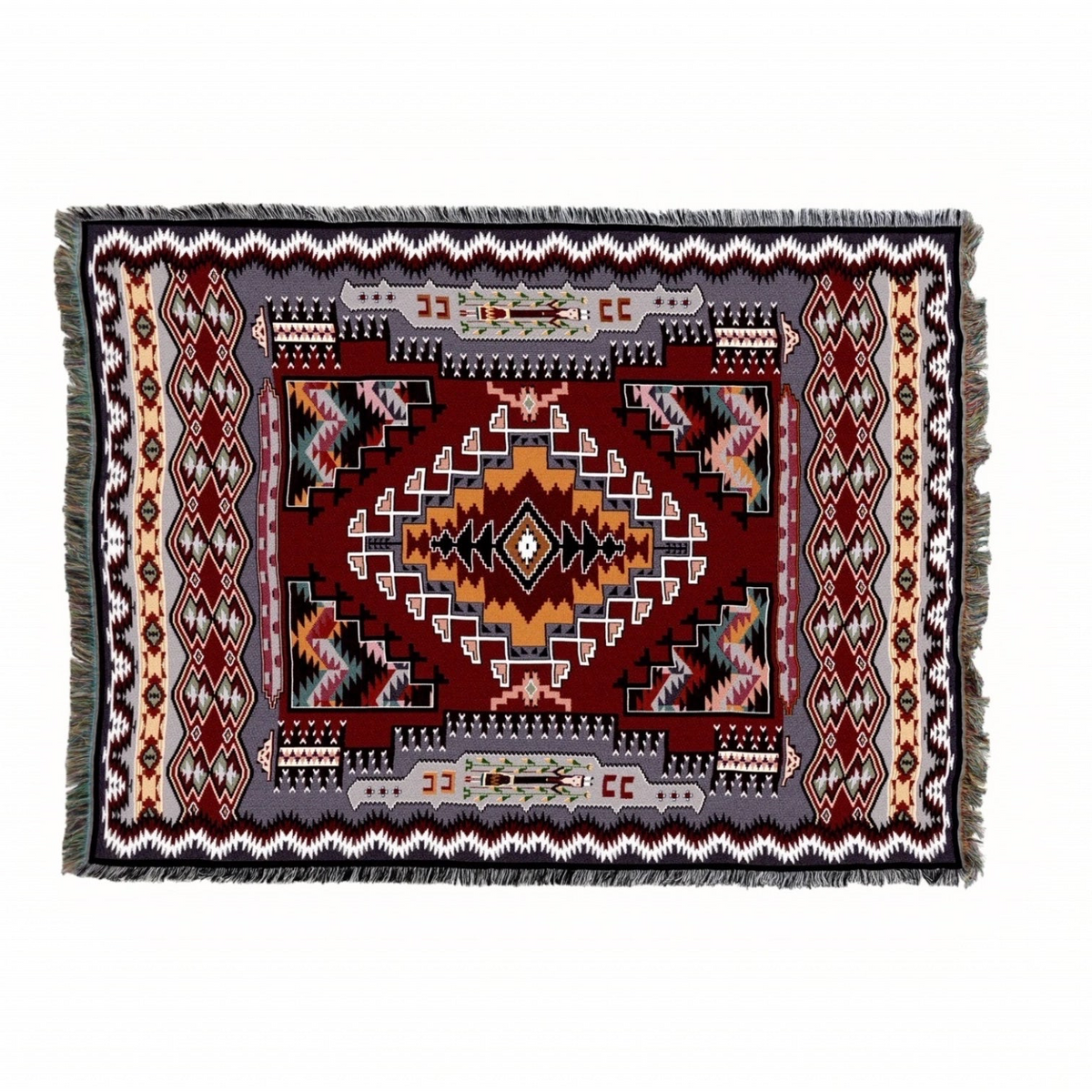 Painted Hills Sunset- Southwest - Cotton Woven Throw Blanket