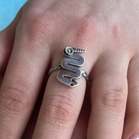 Hand Made Sterling Silver Snake Ring