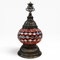 3” Turkish Table Lamp Red