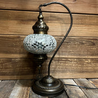 Handmade Half a Heart Turkish Lamps - White