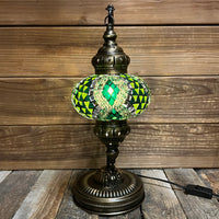 Handmade Half a Heart Turkish Lamps - Green