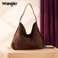 Wrangler Fringe Floral Tooled Hobo Bag