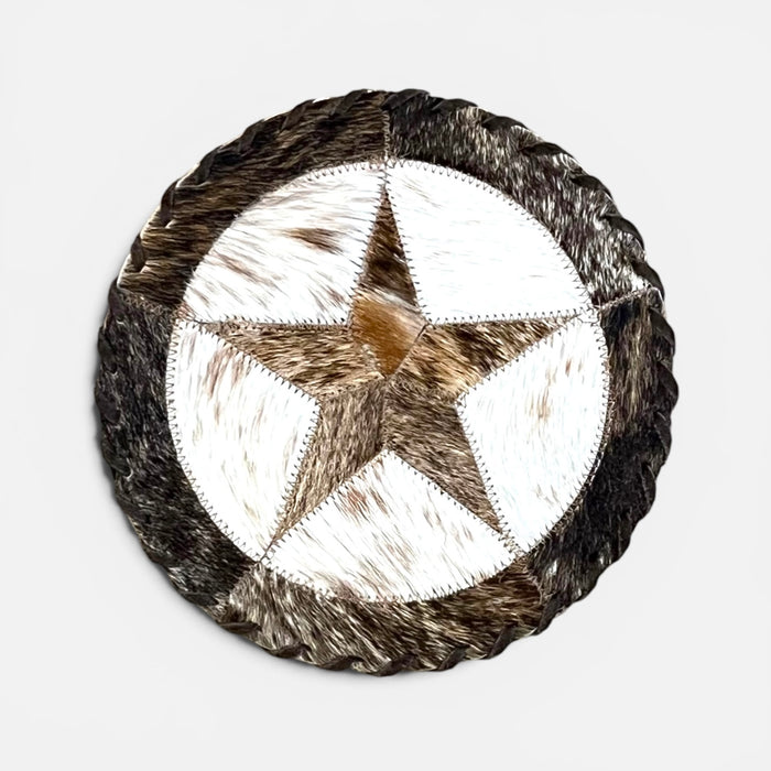 Cowhide 10" Placemats- 5 Point Star