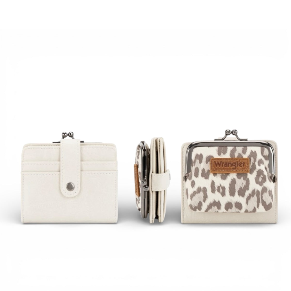 Leopard Print Bi-Fold Wallet With Coin Purse