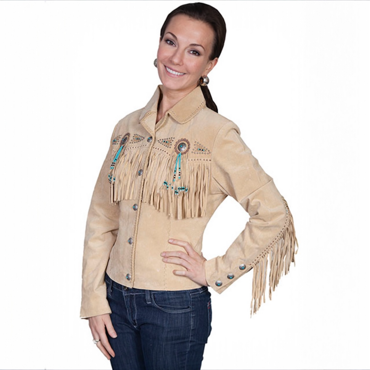 Women’s Scully Fringe and Beaded Jacket